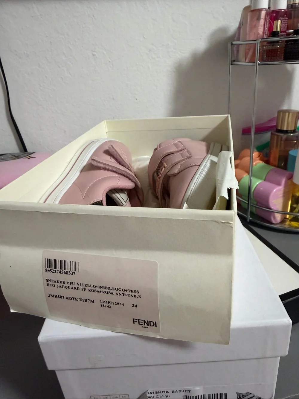 Kids Pink Velcro Sneakers